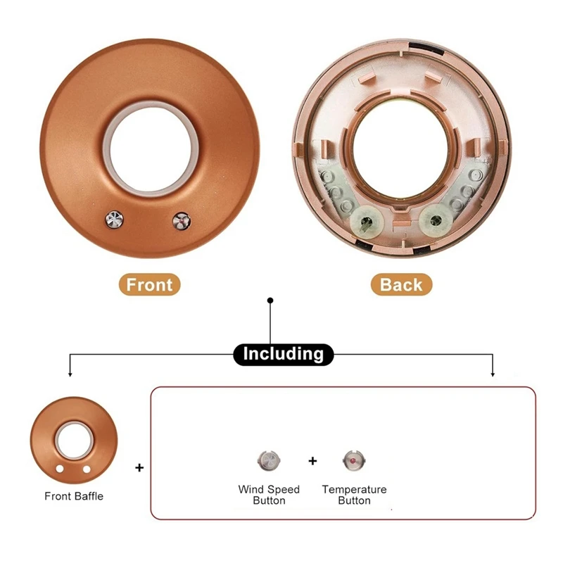 B83B-Front Baffle Shell Board Ersatz für Dyson Supersonic HD01 HD02 HD03 HD07 HD08 Haartrockner-Aufsatz vordere Abdeckung Silber