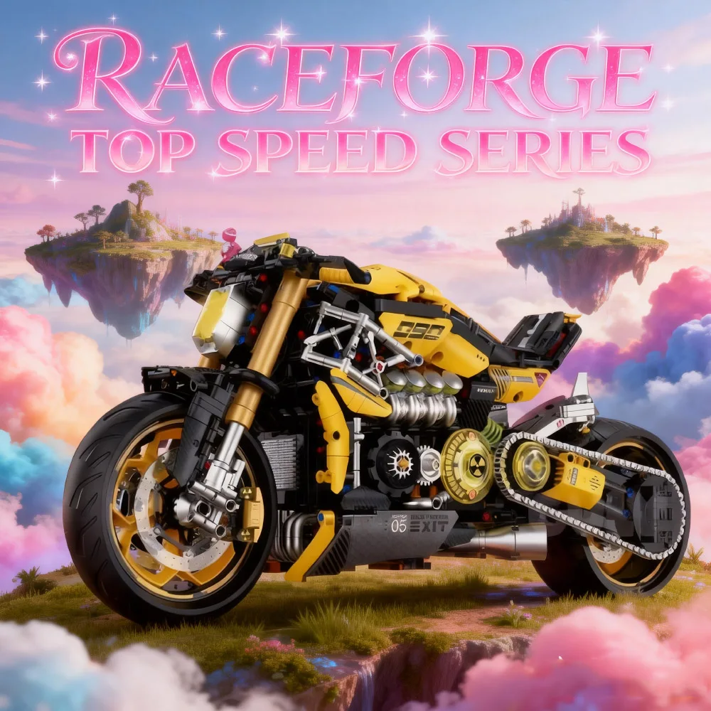 

MOC Киберпанк аниме модель мотоцикла строительные блоки сборный набор кирпичей 1:5 размер MOC мотоцикл игрушки подарок для детей