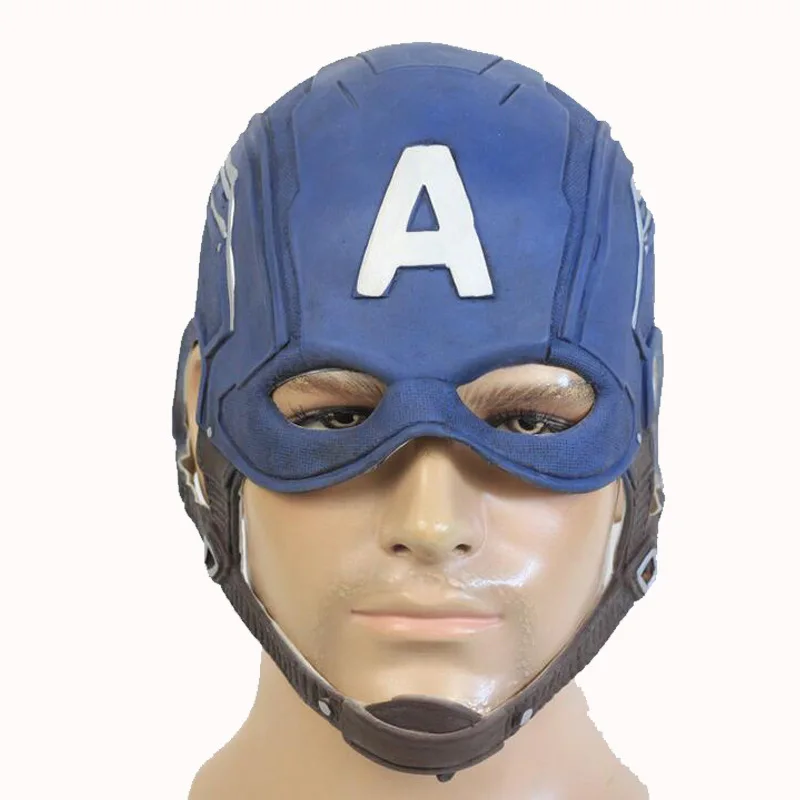 Civil War 3 Captain America Masks Helmet Soft Latex Cosplay Steven Movie Adult Half Face Superhero Mask Halloween Party Props