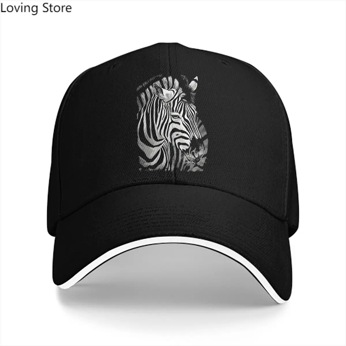 Painting Baseball Cap Men Hats Women Visor Protection Snapback Zebra Animal Caps