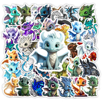Cartoon Dragon Stickers Cute Western Funny Kids Anime Pet Dinosaur DIY Sketch Gift Phone Laptop Scrapbooking Waterproof Sticker