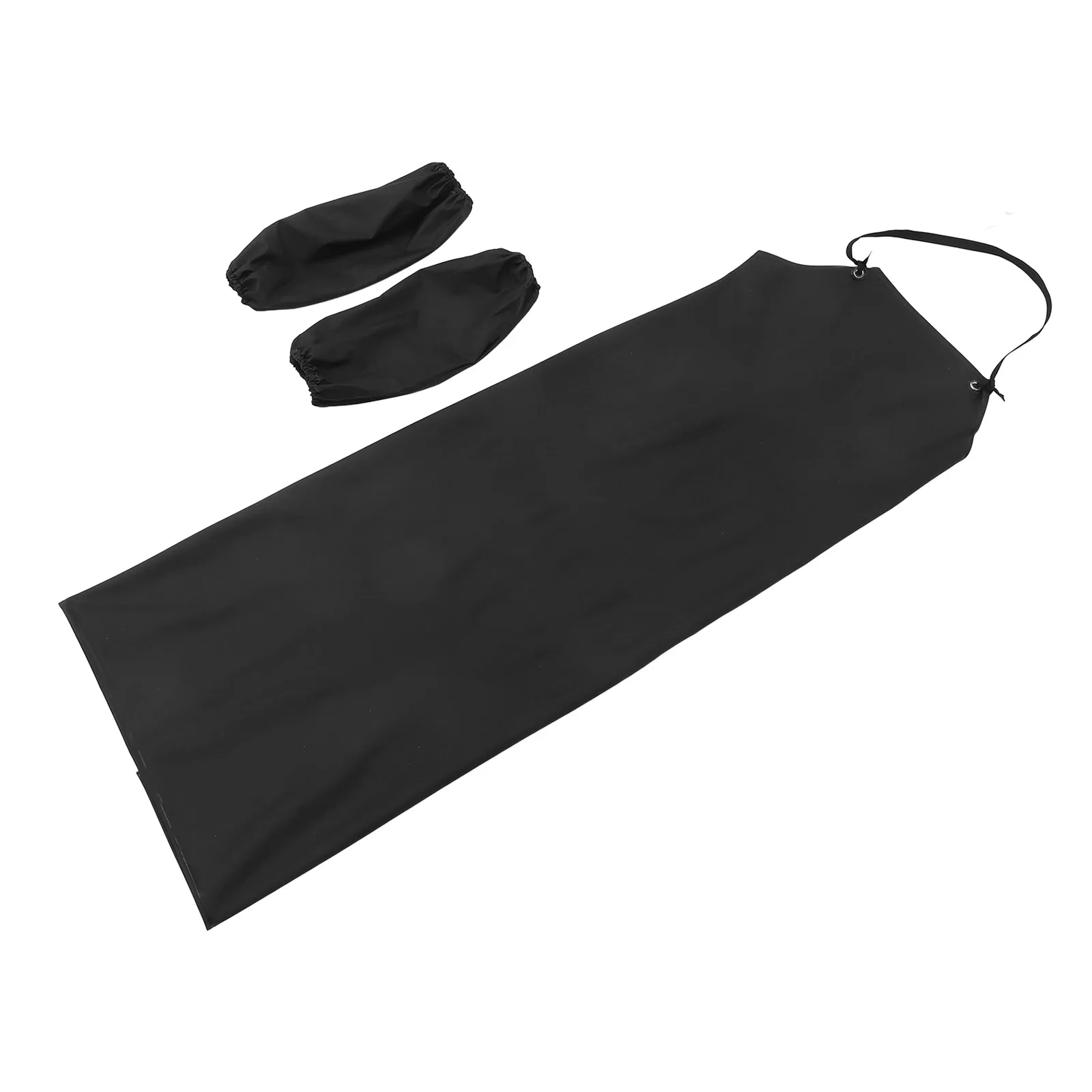 

Waterproof Oven Kitchen Apron Black PVC Adjustable Neck Arm Sleeves Cooking Baking Cleaning Oil Proof Apron Painting Aprons