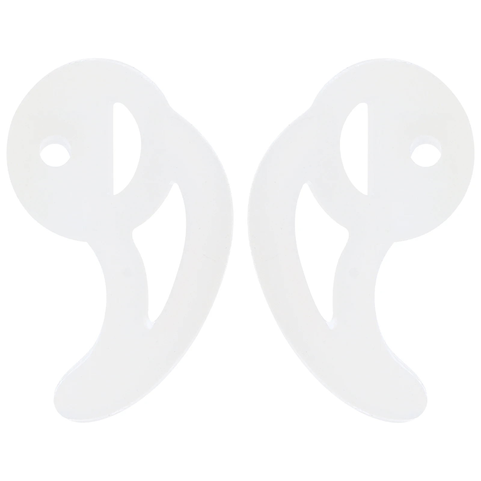 

1Pair Silicone Fin Ear Mold Earbud Tips Stays in Place during Exercise for Most Coil Tube Audio Kits Two Ear Mold