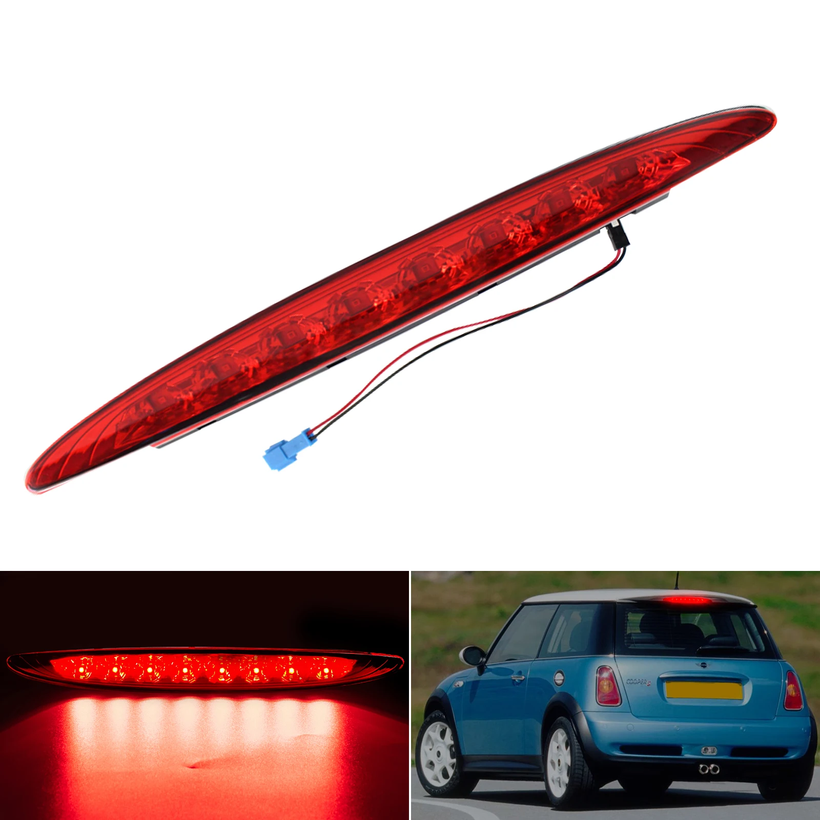 Centre Rear 12V LED 3rd High Level Third Brake Stop Tailgate Light Red IP65 Waterproof For BMW MINI COOPER ONE R50 R53 2001-2006