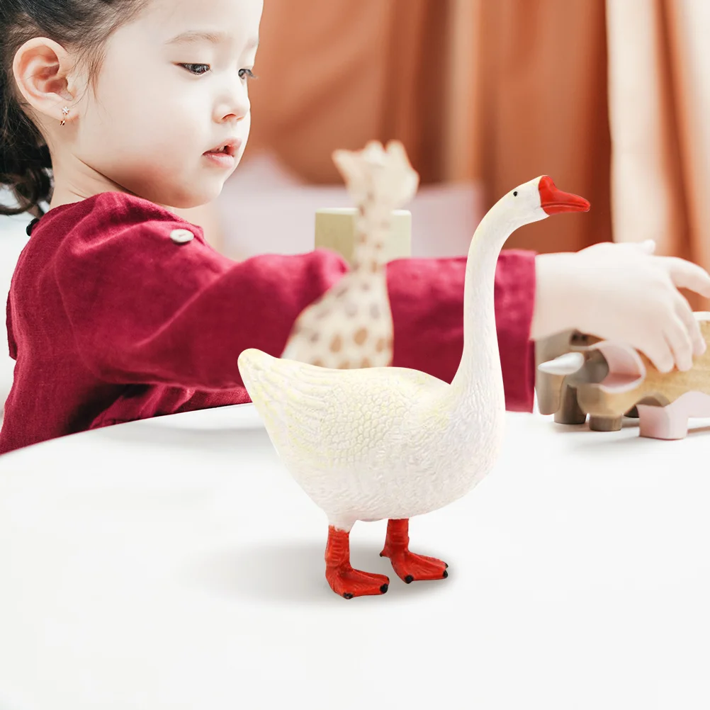 Garden Goose Figurine Swan Ornaments Desktop Plastic Decoration Child Outdoor Toys