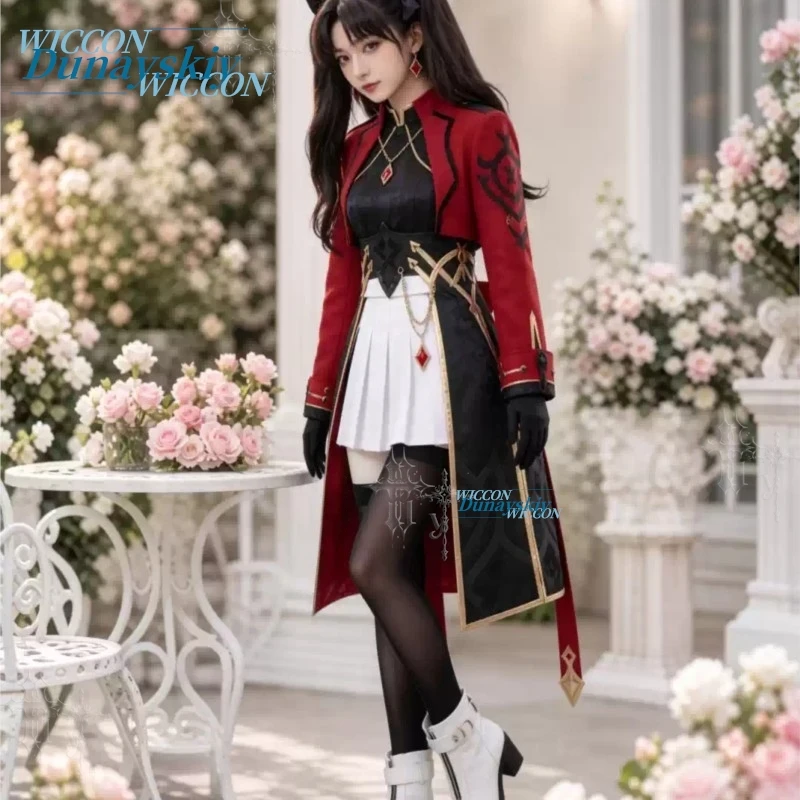 

Game Outfit Dress Darkness Honkai Star Rail X Fate Tosaka Rin School Uniform Jacket Cosplay Costume Outfit Women Party Kawaii