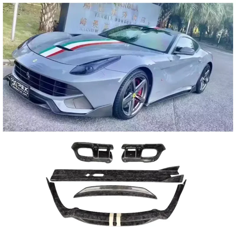 

For Ferrari F12 2013-2017 High Quality Forging Carbon Fiber Car Bumper Front Lip Rear Diffuser Spoiler Side Skirt Body Kit Cover