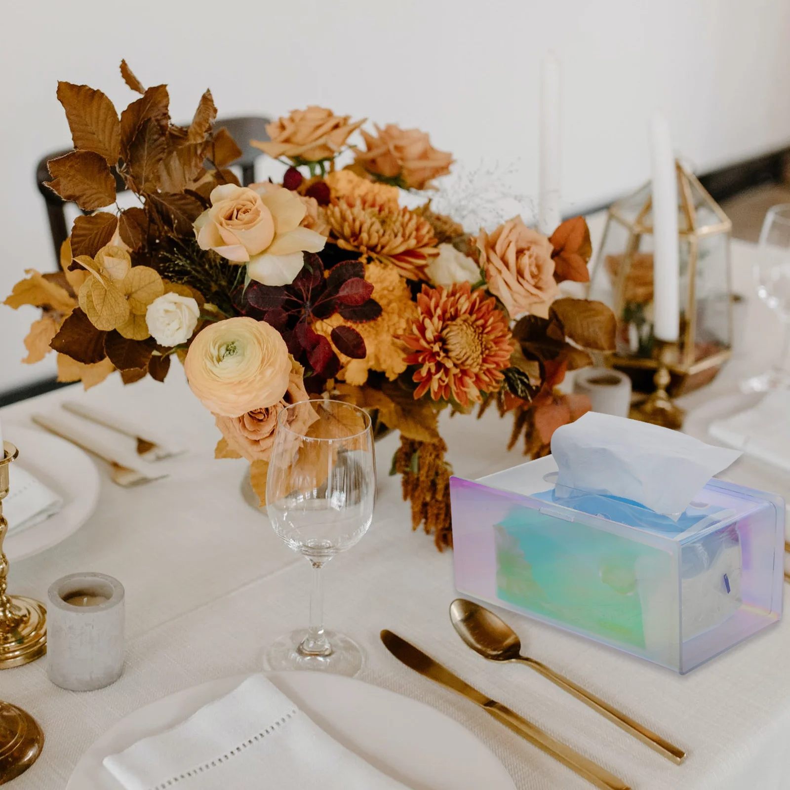 

Glazing Transparent Acrylic Tissue Box Desktop Storage Container Colorful Creative Napkin Pumping Carton Chic Organizer