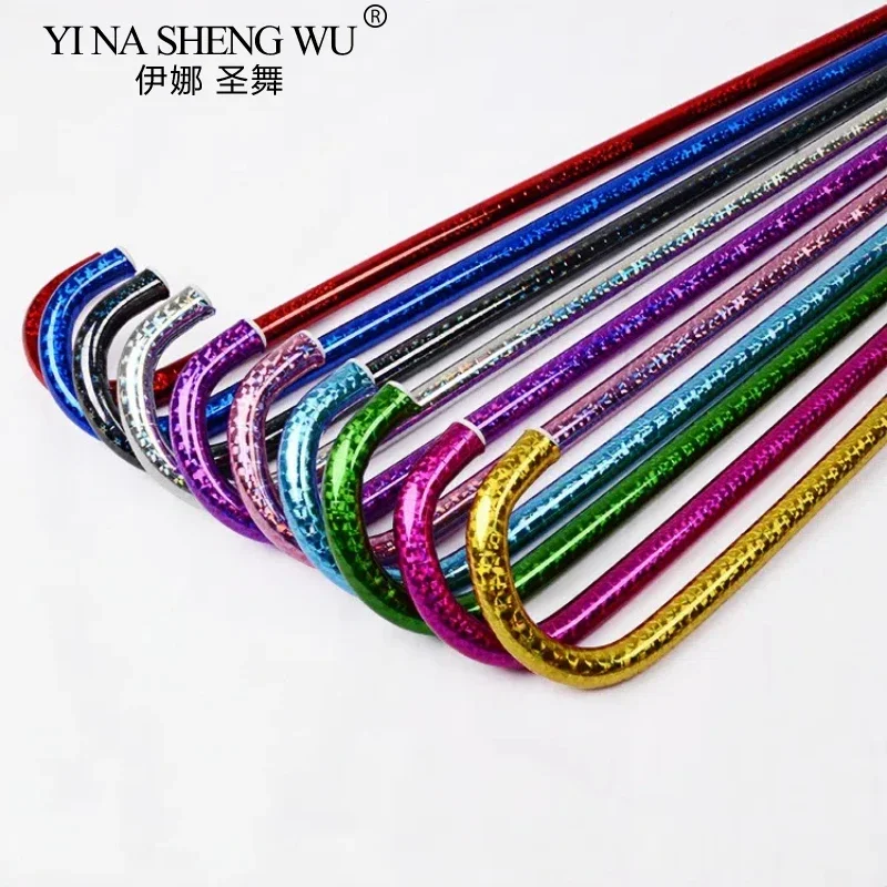 

Jazz Dance Cane Adult Children Belly Dance Performance Props Walking Sticks Laser Color Egyptian Vine Cane Dance Cane 2pcs/Pack