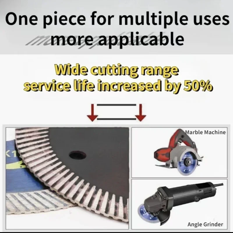 105mm/4 inch diamond carbide stone cutting saw blade is suitable for dry cutting and grinding of granite, marble and hard tiles