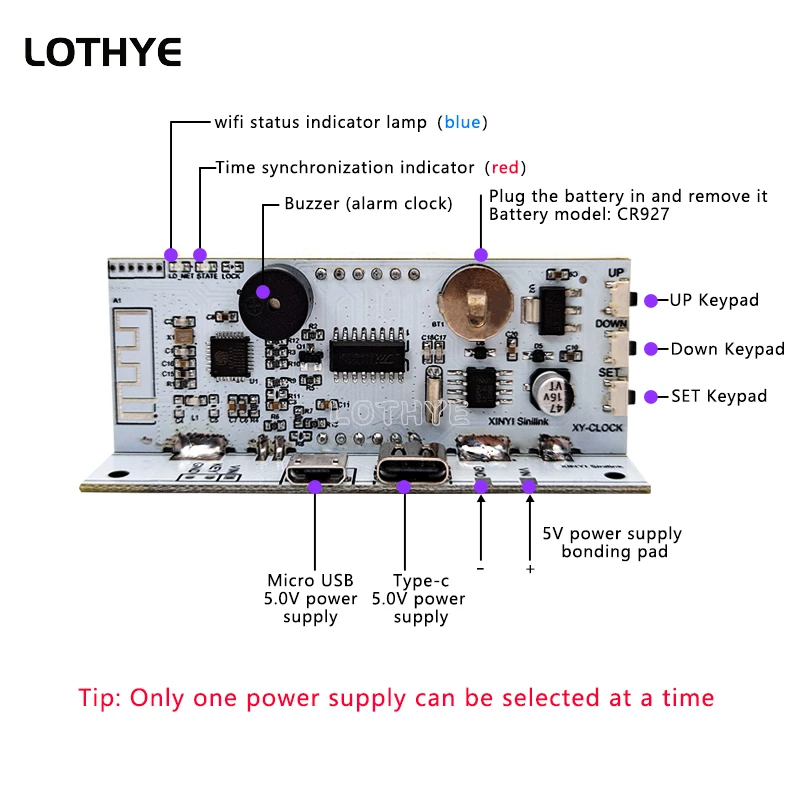 WiFi Time Service Clock Module Automatically Gives Time To DIY Digital Electronic Clock Through Wireless Network