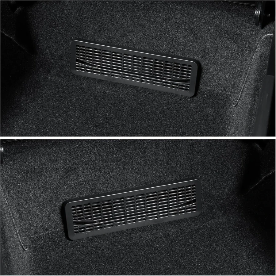 2PCS ABS Boden Luftstrom Vent Grille Schutz Abdeckungen für Tesla Modell Y Juniper 2025 2026 Hinten Unter Sitz klimaanlage Outlet – Detail 8