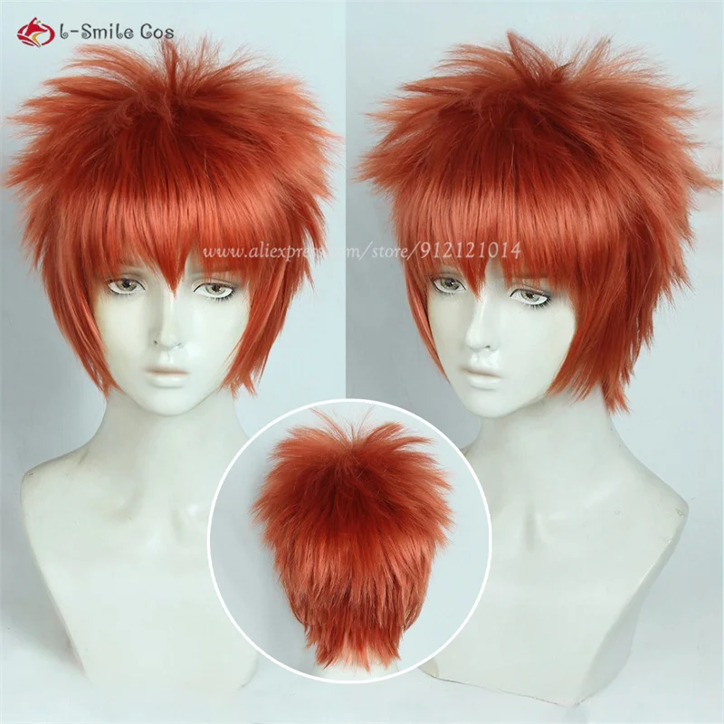 

FGO Emiya Shirou Косплей Парик Красный Оранжевый Короткие Парики Мужчины Fate Косплей Аниме Косплей Парик Термостойкие Синтетические Волосы Хэллоуин