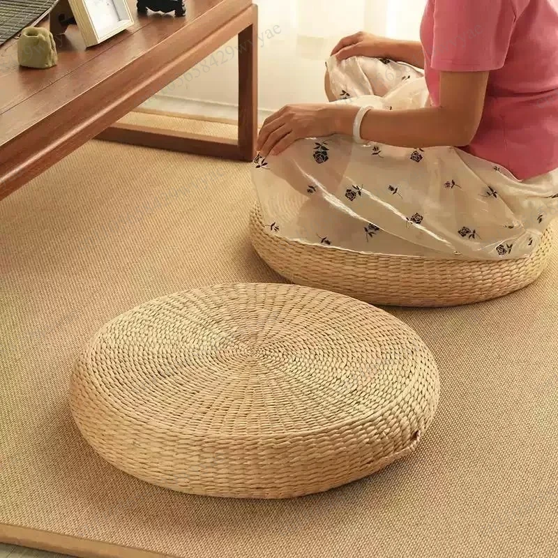 40cm Woven Grass Sitting Mat Home Tatami Cushion for Meditation 10cm/20cm Height