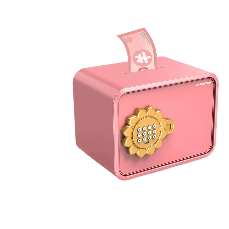 Safe Household Small Smart Safe Mini Piggy Bank Children's High Value Piggy Box Safe Deposit Box Large Capacity