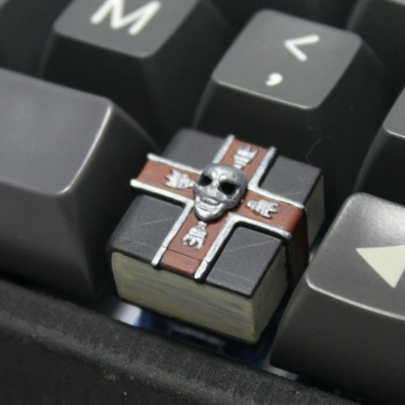 Point Skull Ghost Book Keycap Personalized Artisan Keyboard Keycaps Customization Resin Gaming KeyCap for Mechanical Keyboard