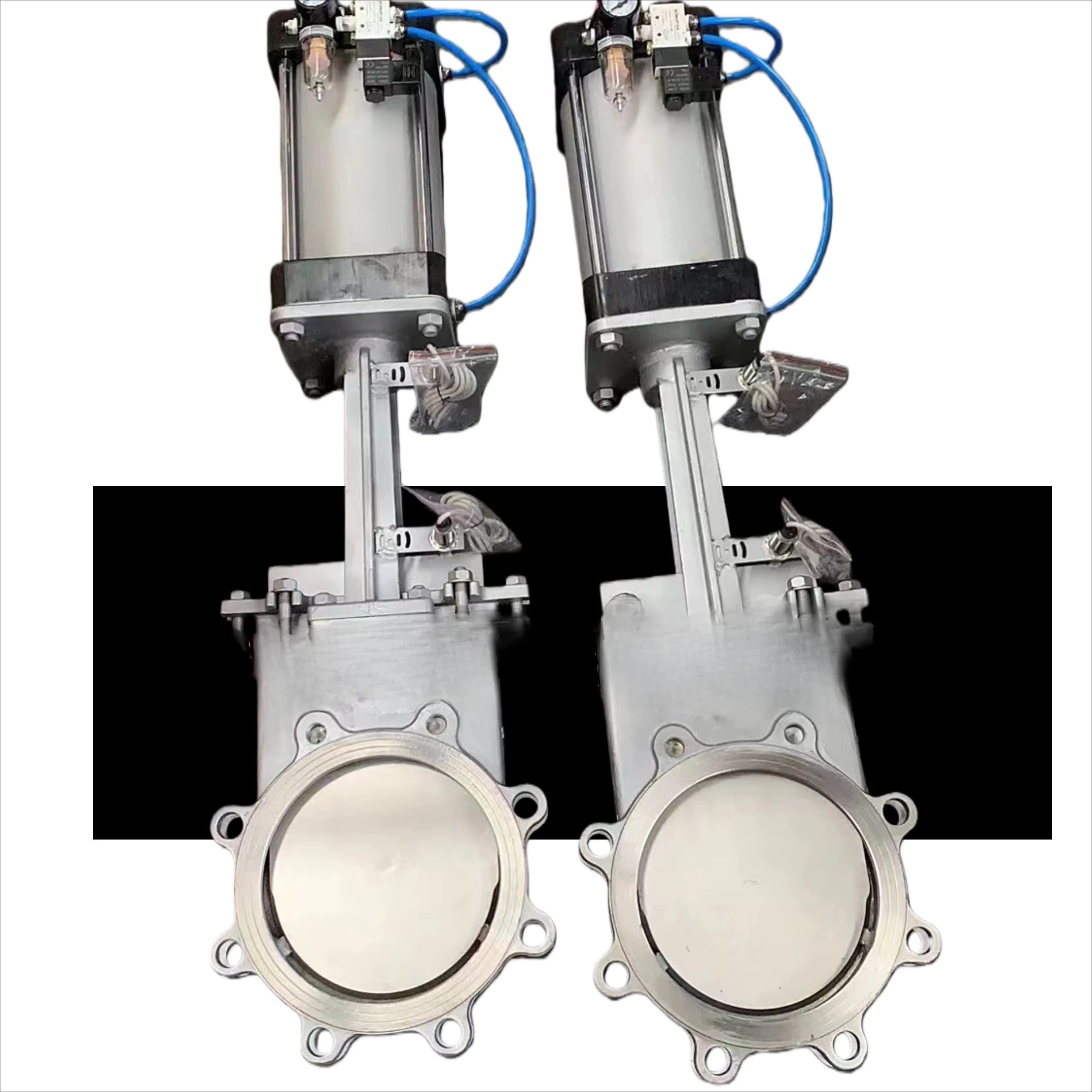 High quality wafer knife gate valve pneumatic control stainless steel DN50-DN1200 sewage slurry wastewater application normal