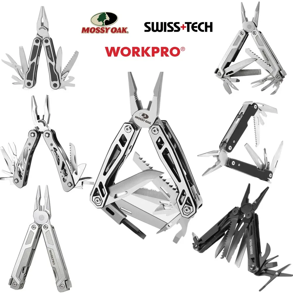 MOSSY OAK Multi Tool Plier Wire Stripper Folding Plier Outdoor Camping Multitool Portable Folding  Pocket Pliers