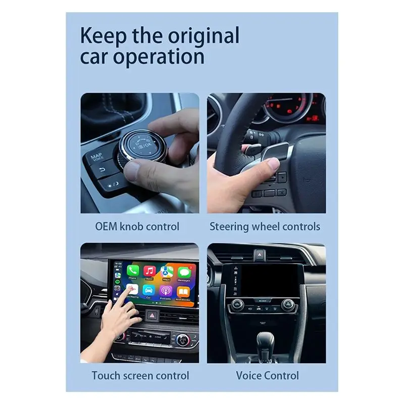 Y23A-New Wired To Wireless Carplay Smart Adapter 2In1 Android Auto Mini Box Plug And Play Wifi Fast Connection USB Type-C