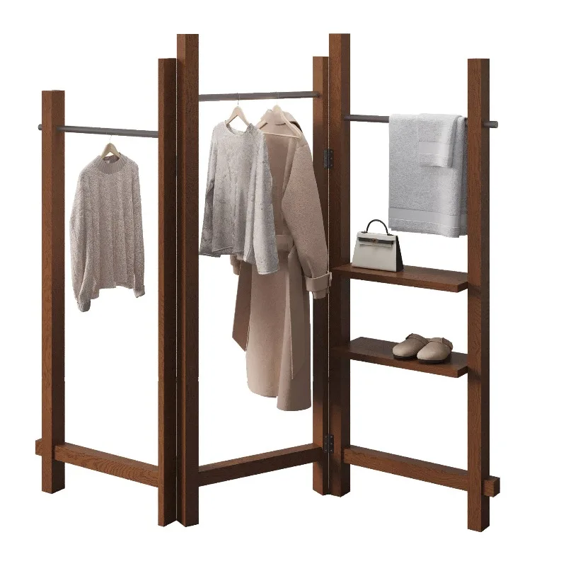 Creative and simple screen rack, coat rack, storage rack, women's clothing store folding decorative hanger, window partition dis