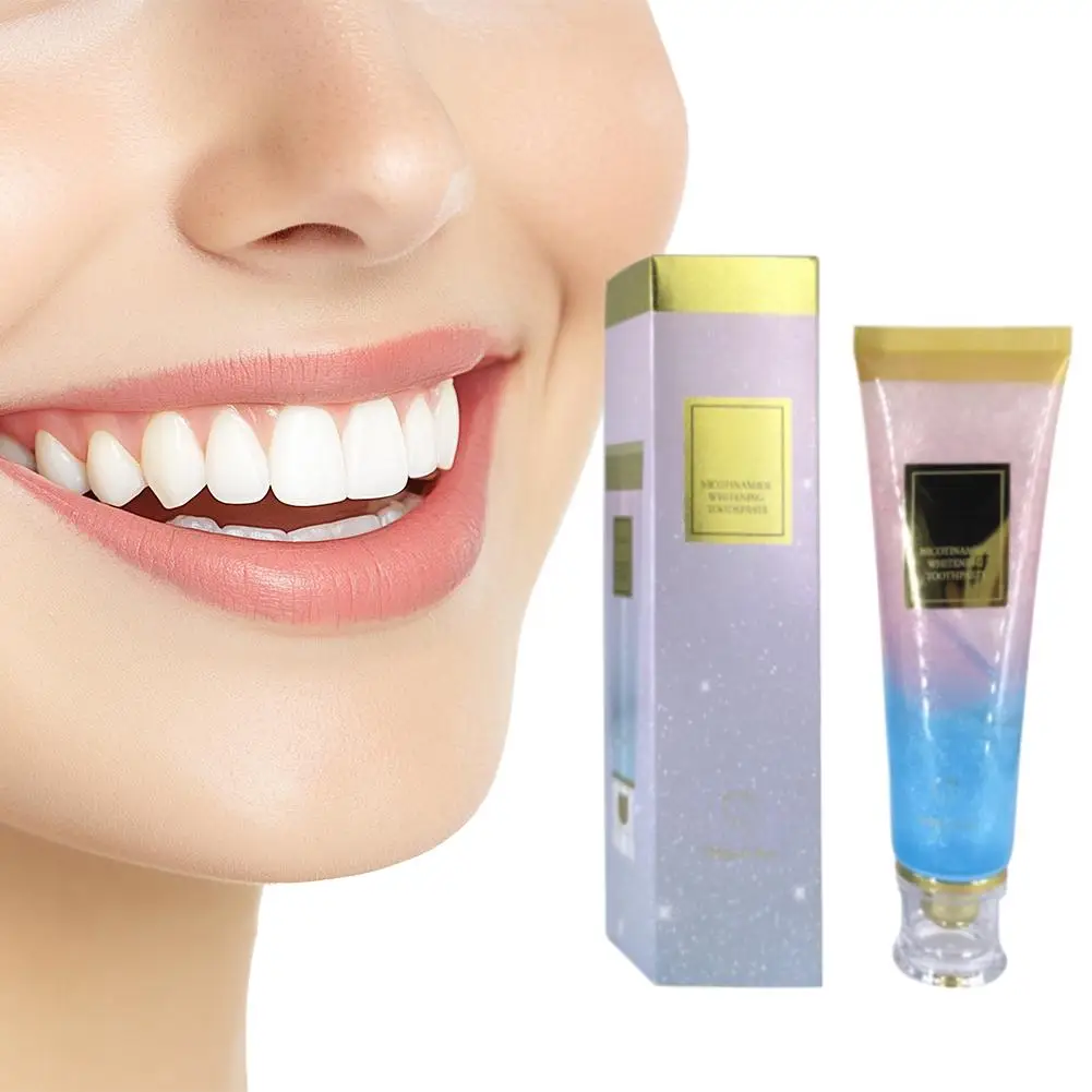 Niacinamide Whitening Toothpaste Enamel Repair Gum Care Teeth Brightening Formula for Sensitive Teeth Fresh Breath 100g N5X0