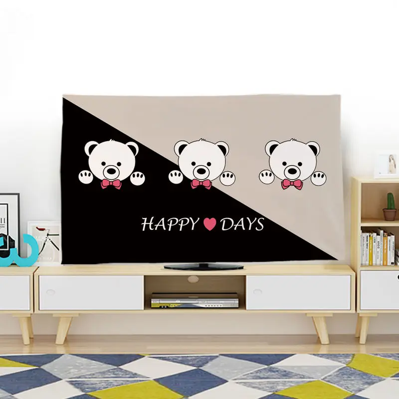 New TV Cover  Protection Dust Cover Household Hanging LCD TV Dust Polyester Cover Cloth 19-70 Inches Universal Decoration