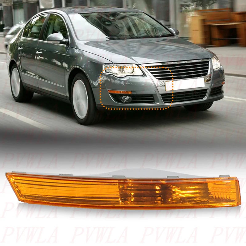 

For VW Passat B6 2006 2007 2008 2009 2010 2011 European Version Right Side Front Bumper Turn Signal Light Lamp Without Bulbs