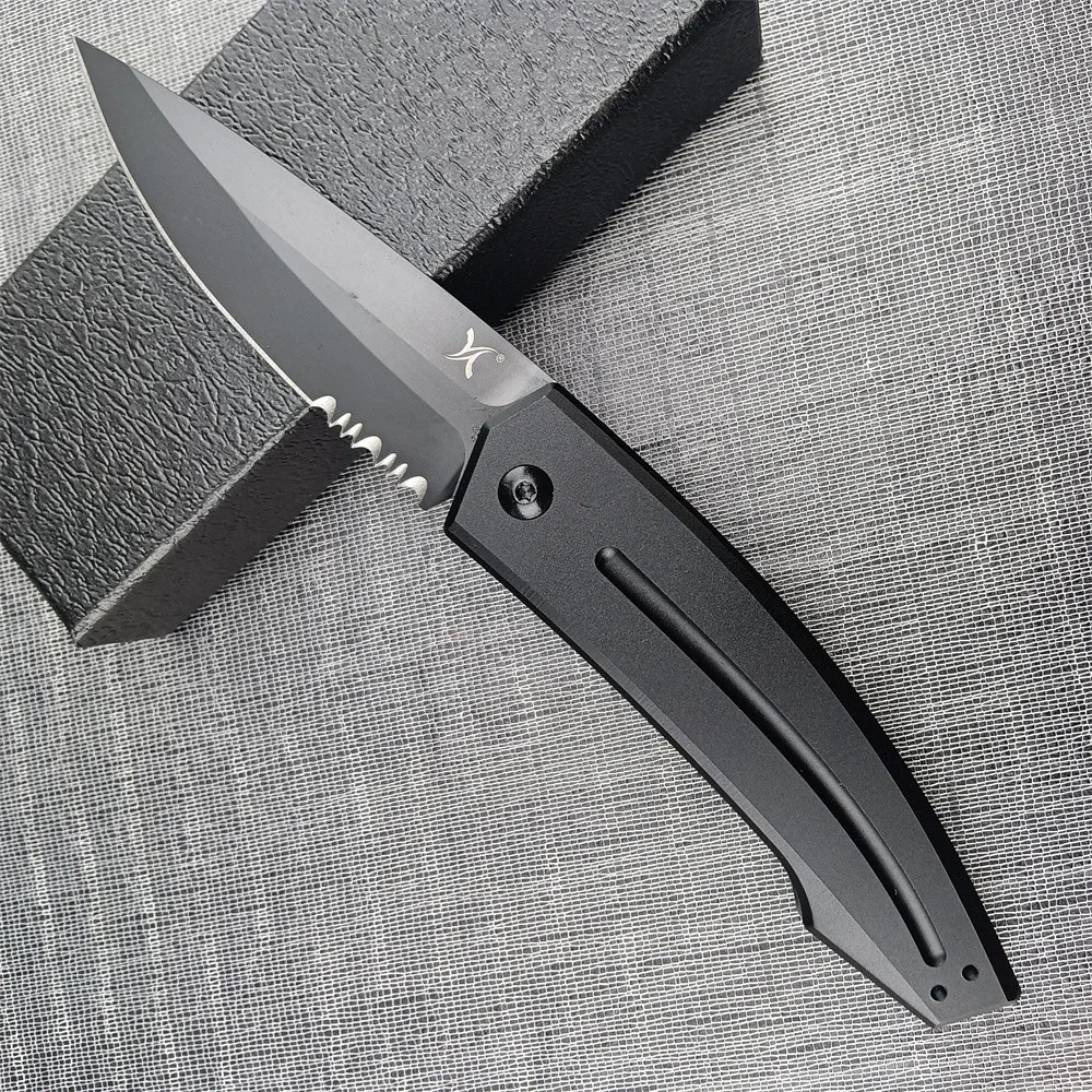 HUAAO Fast Opening 7200 Launch 2 Folding Pocket Knife d2 Blade Aviation Aluminum Handle Edc Tactical Survival Knife Tool