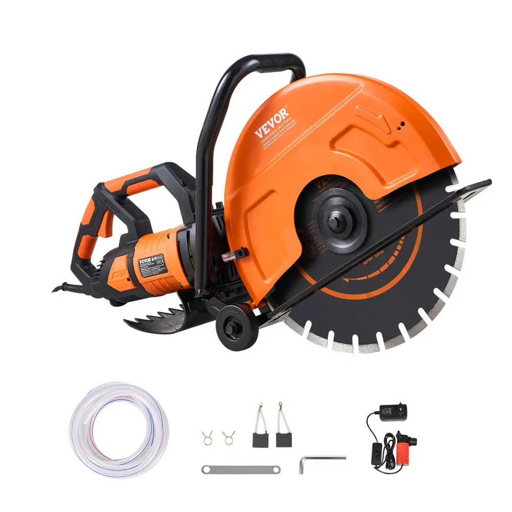 

Electric Concrete Saw, 16 in, 3200 W 15 A Motor Circular Saw Cutter with Max. 6 in Adjustable Cutting Depth, Wet Disk Saw Cutter