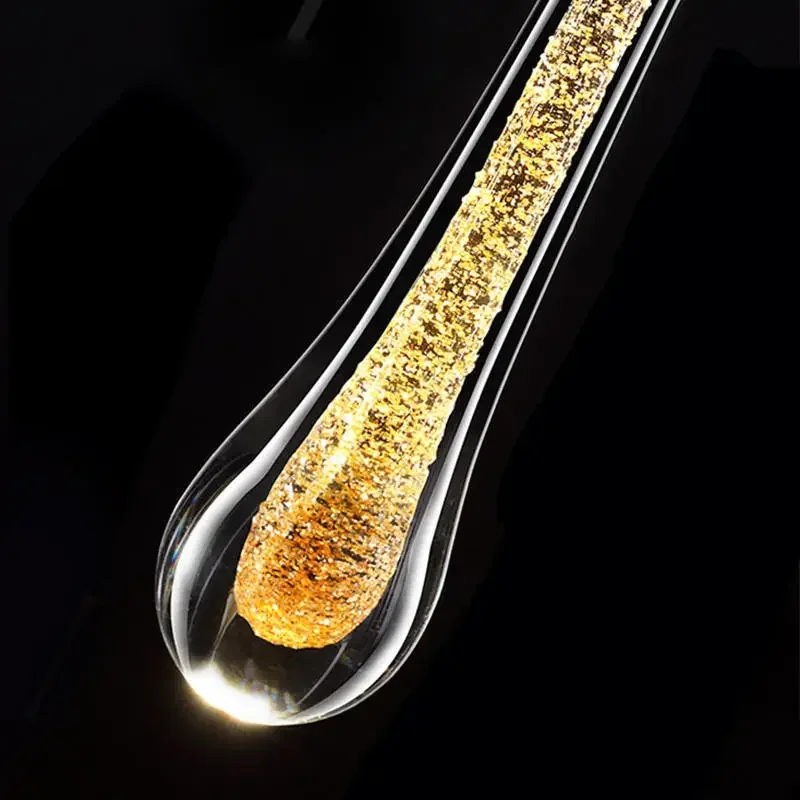 Luces de pared de cristal posmodernas, lámpara de pared Led creativa con gotas de lluvia para restaurante, dormitorio, mesita de noche, apliques de