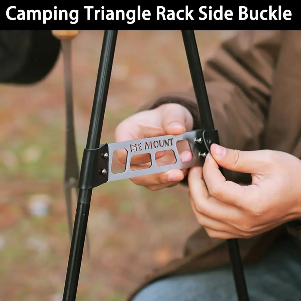 Triangle Rack Buckle Hole Design Drying Rack Buckle Stainless Steel Camping Triangle Shelf Side Buckle Camping Accessory