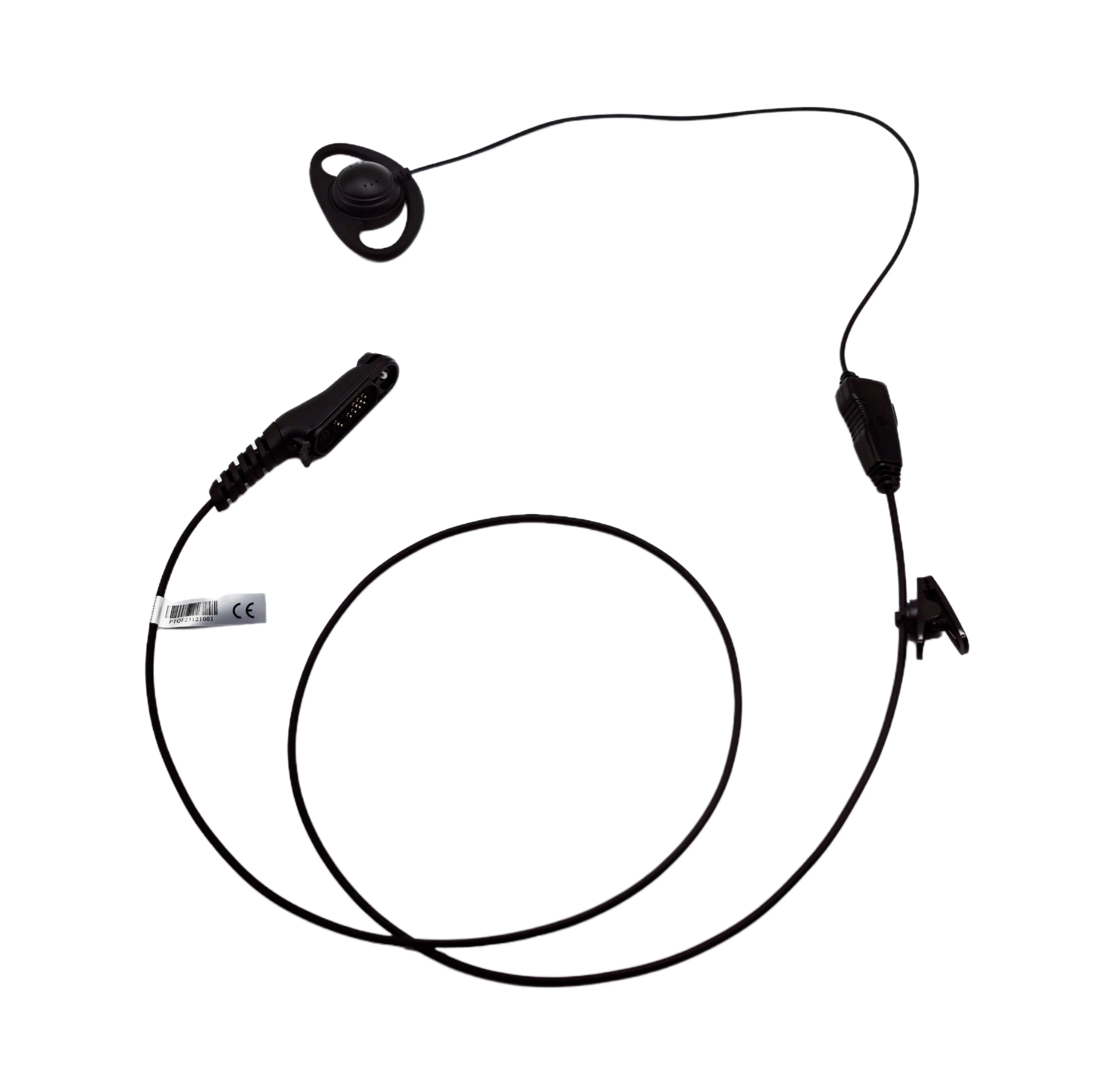 Professional R7 radio earhook headset with clear sound transmission for commercial use