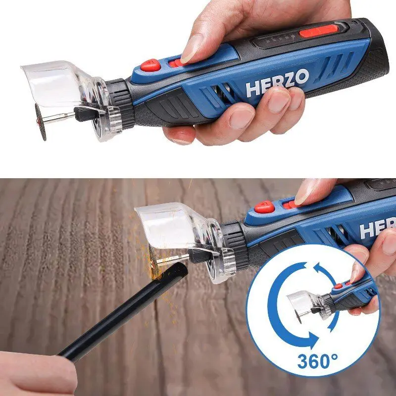 Imagem -05 - Herzo 4v sem Fio Mini Broca Ferramenta Rotativa com 42 Peças Acessórios de Moagem Conjunto Caneta Gravura Multifunctionhrt41v