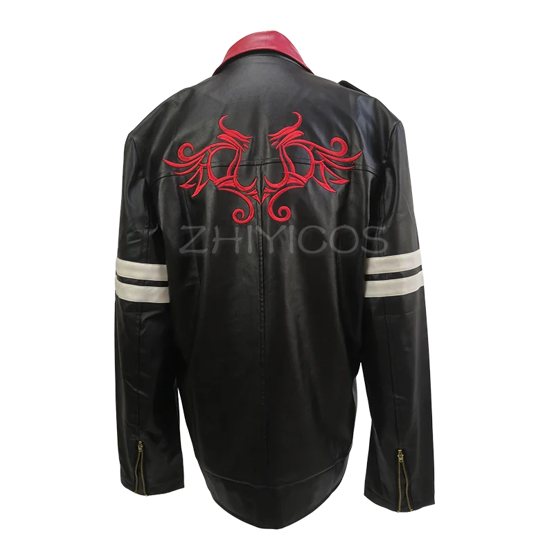 New Prototype Alex Mercer Cosplay Costume Embroidered Jacket PU Leather Coat  Spring/Autumn Jacket Thin Type Halloween Costumes