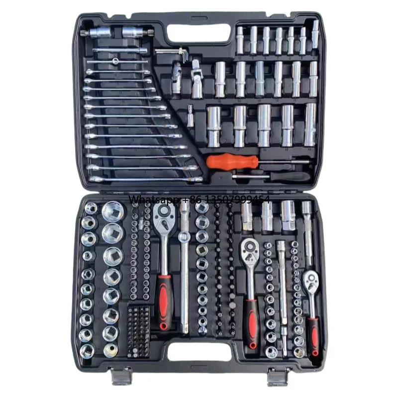 

Wholesale 216PCS Mechanical Tool Box Set with Mixed Wrenches, 1/2" 1/4" 3/8" Socket Set for Garage and Automotive Repair
