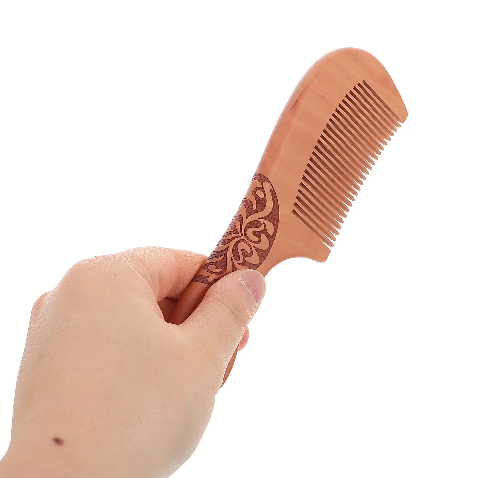 

Durable Wooden Comb Unisex Anti-Static Long Handle Design Soft Tooth for Natural Hair Styling Grooming Home Salon Travel