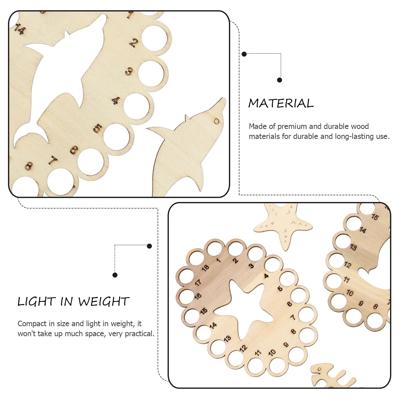 

4Pcs Cross Stitch Thread Holder Durable Wood Embroidery Floss Organizer Compact Lightweight DIY Threading Plate Easy to Use