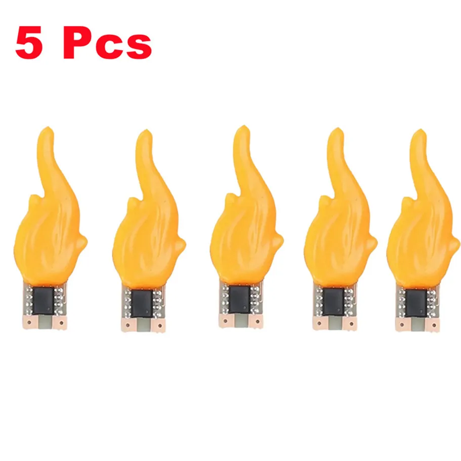 Edison Flame LED Filament Lights para Decoração de Festa, Acessórios Bulb, Aniversário, Vela, Flash, COB, 2200K, Diodo, 3V, 5 Pcs