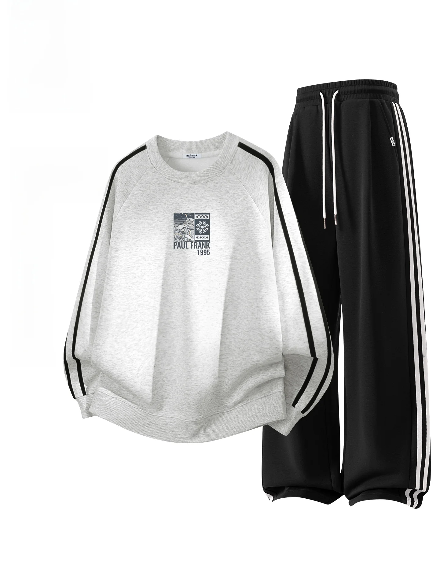 

Американский повседневный комплект из толстовки и спортивных брюк для мужчин, весенняя новинка, удобный, из смесового хлопка