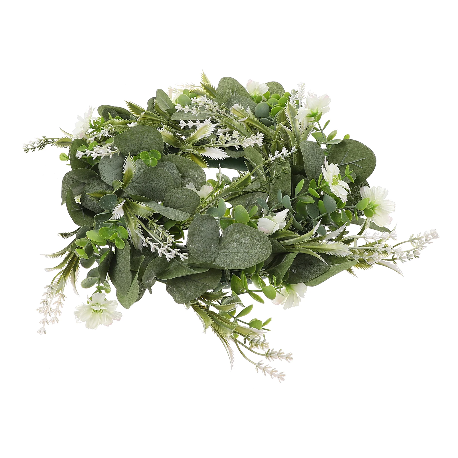 

Plastic Eucalyptus Simulation Plants Wreath Wreath Decorative Hanging for Door Wall Holiday HomeDecoration Christmas