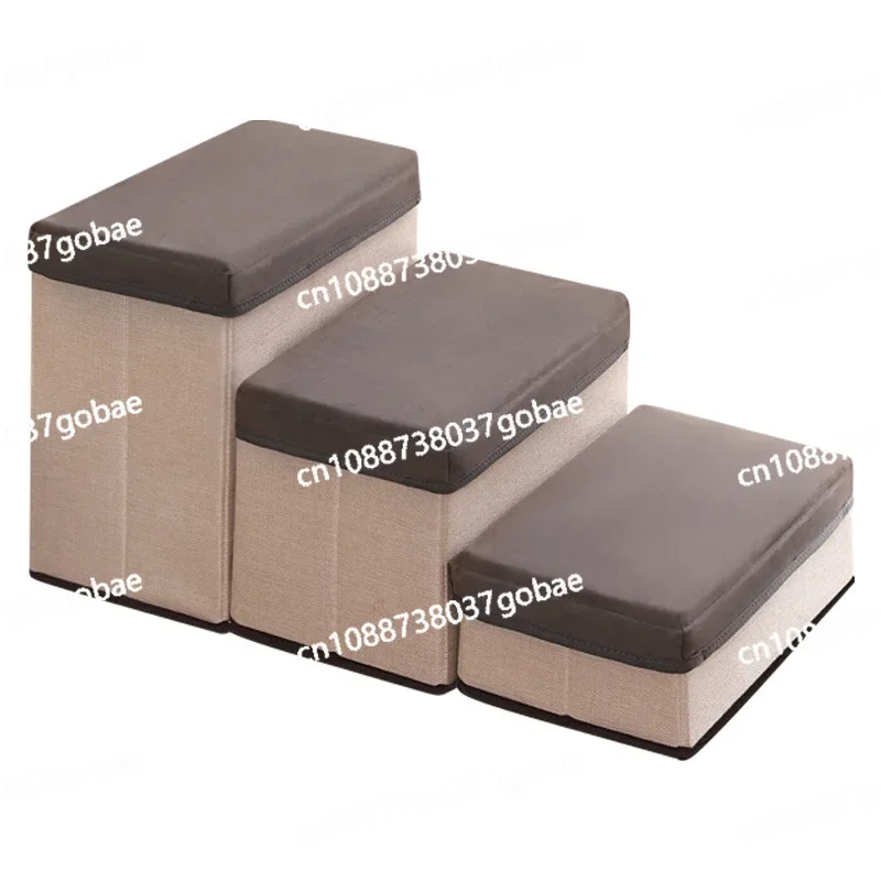 

Pet staircase steps three steps foldable thickened non-slip can be stored dog ladder bed sofa steps