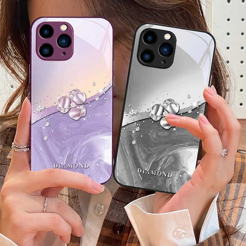 Starlight filled the sky For IPhone 16 Pro Max 15 Pro 14 13 12 Mini 11 XS Max XR 7 8 Plu SE 2022 Tempered Glass Phone Case