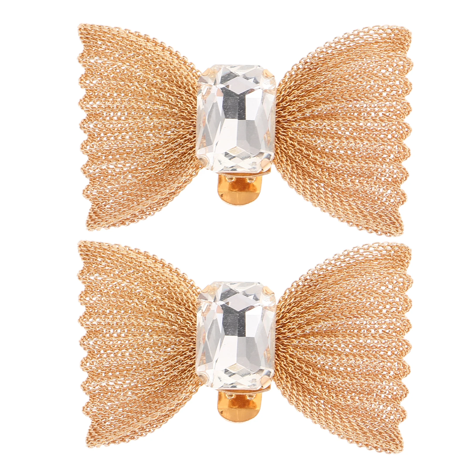 

2 Pcs Rhinestone Butterfly Shoe Buckle Bow Shaped Clip Decorative Clips Rhinestones High Heel Charm