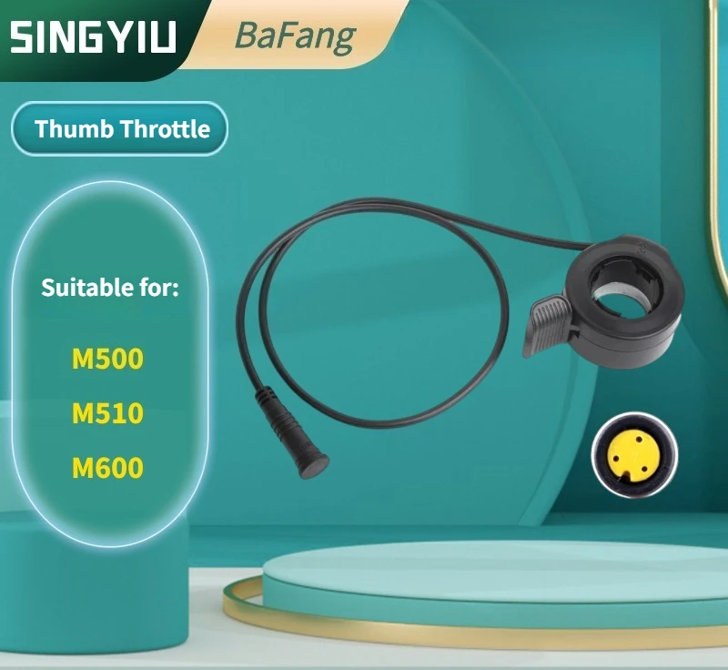 Thumb Throttle Accelerator For BAFANG Mid Drive Motor M500 M510 M600 Waterproof Finger Speed Control Throttle E-bike