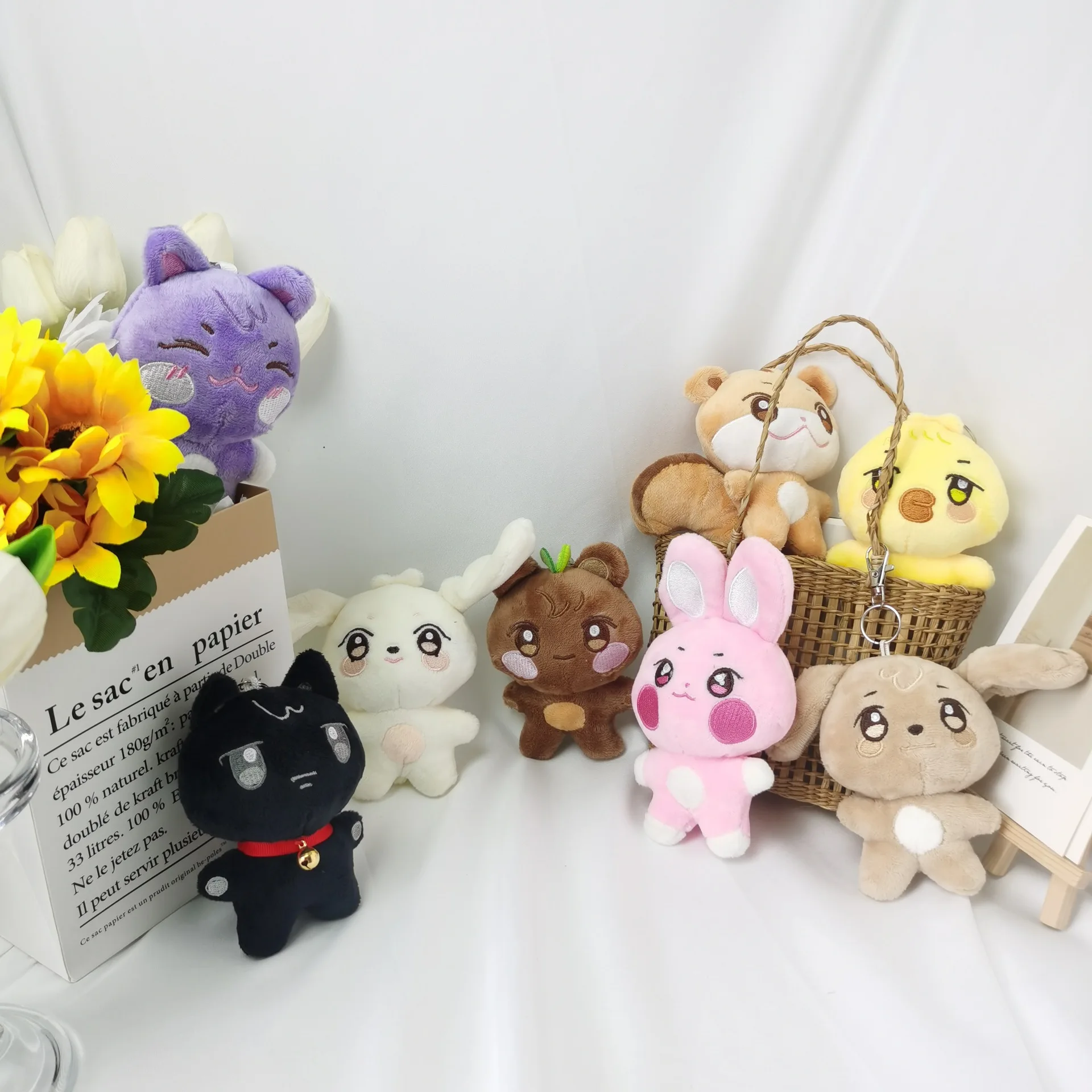 Kpop Aniteez Kawaii الحيوانات المحشوة Plushies لعبة ديكور غرفة Hongjoong Seonghwa Yunho Yosang San Ming Wooyoung Jongho Plush