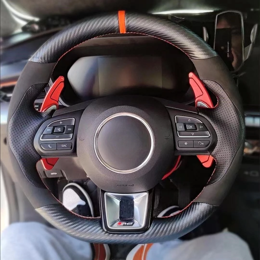 

Hand Stitched Leather Car Steering Wheel Cover Non-Slip Durable Leather for MG 6 3 5 HS ZS GS GT NG6 Interior Accessories
