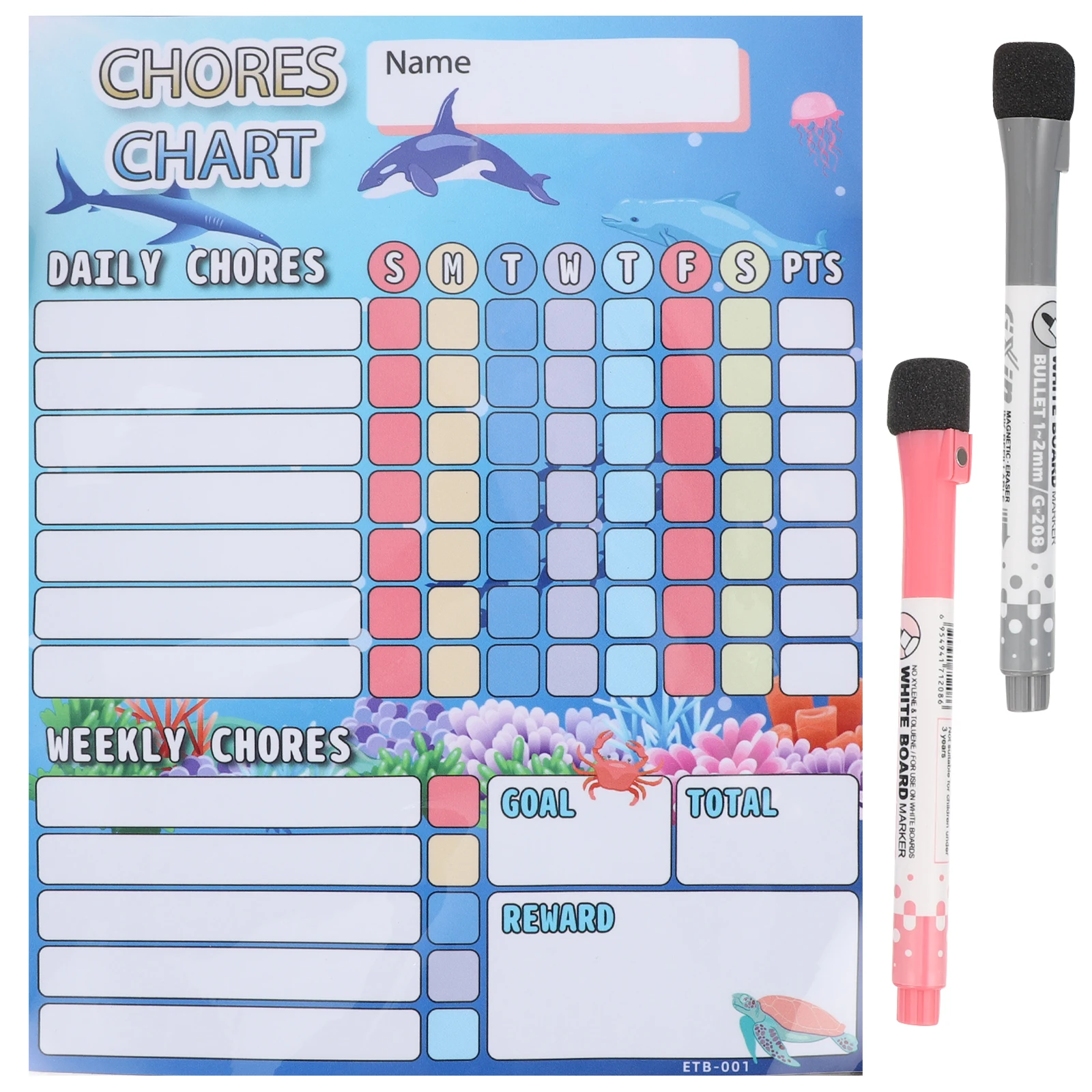 

Kids Calendar Children Accessory Household Behavior Chart Star Shape Rewards The Pet Cartoon Self-discipline