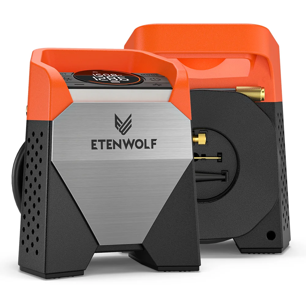 AliExpress ETENWOLF ZEPHYR S3/S5 Portable Tire Inflator 100% Duty Cycle 7800/15600mAh Air Compressor for Cars Bikes Balls Air Pump (New)