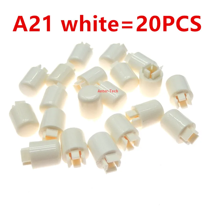 20pcs A21 key cap Round button switch cover button cap for B3F-4055 12*12* 7.3mm square head touch key cap Coloured plastic cove