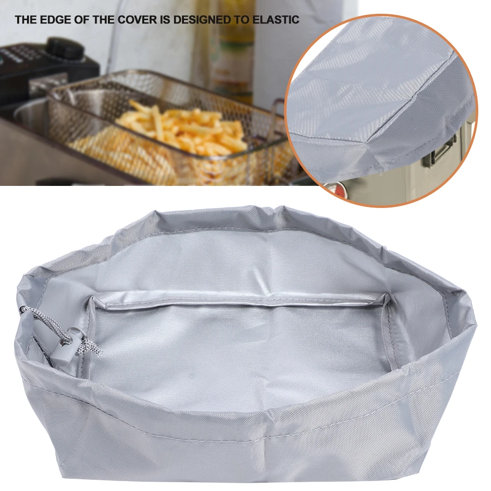 20x15x8cm 420D Oxford Cloth Fryer Dust Cover Frying Machine Outer Protective Cover for Home Use Fryer Cover Frying Machine Cover